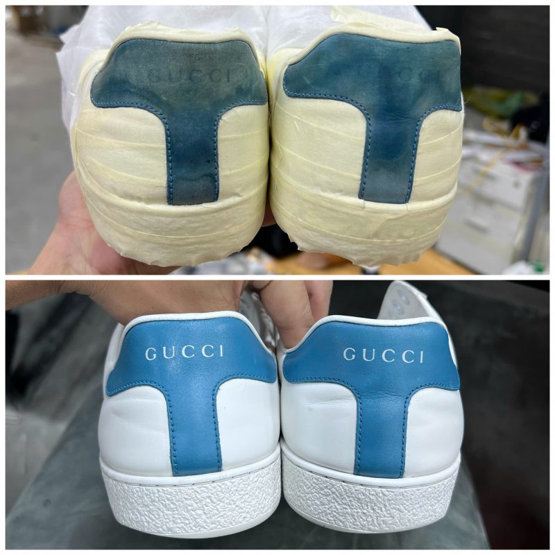 Spa giày hiệu Gucci gót xanh tại TP.HCM