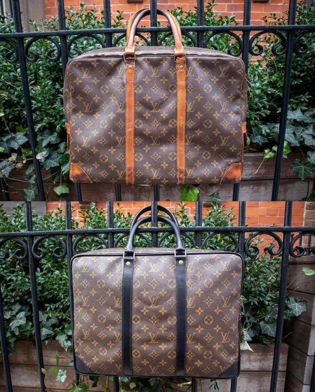 Vệ sinh vali Louis Vuitton Sirius, ảnh trước và sau